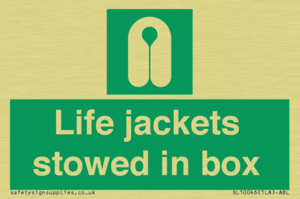 Life jackets stowed in box
